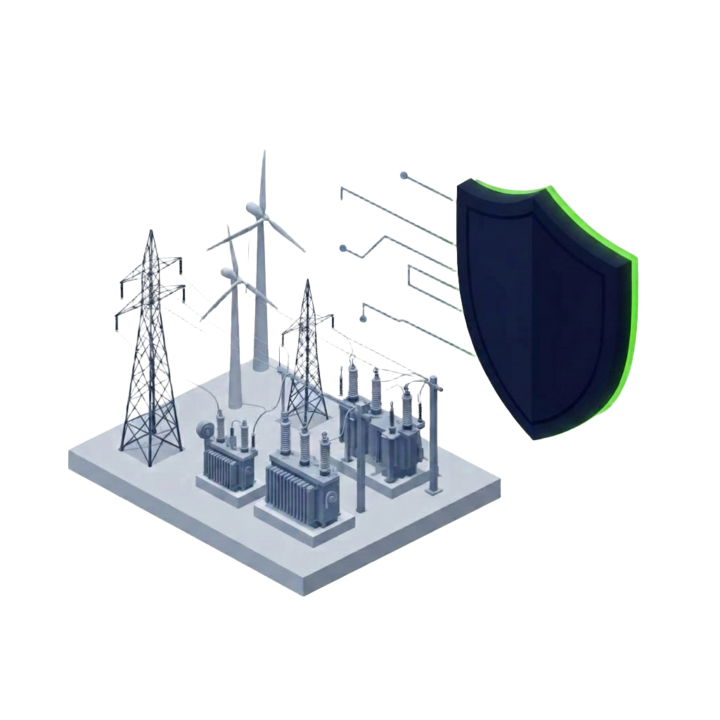 Illustration zur OT-Security bei Energieversorgern