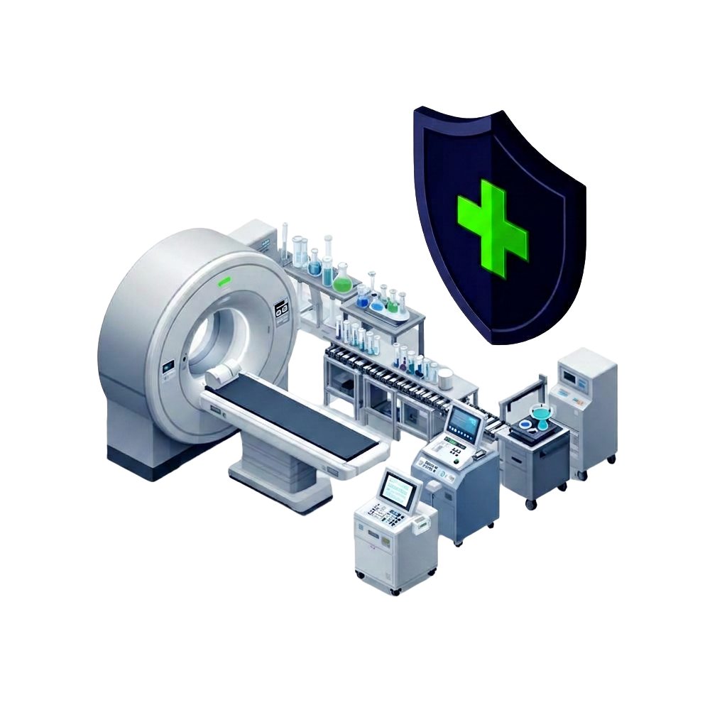 Illustration zur OT-Security in der Medizintechnik